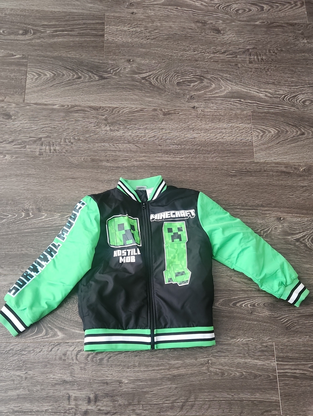 Minecraft Hostile Mob boys Bomber Jacket size Medium 8